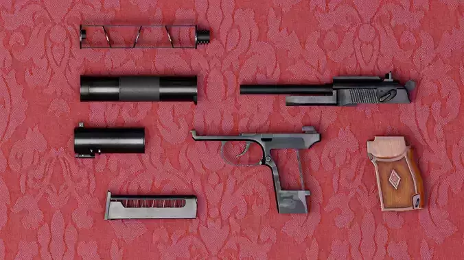 PB Makarov Pistol Game-Ready Asset