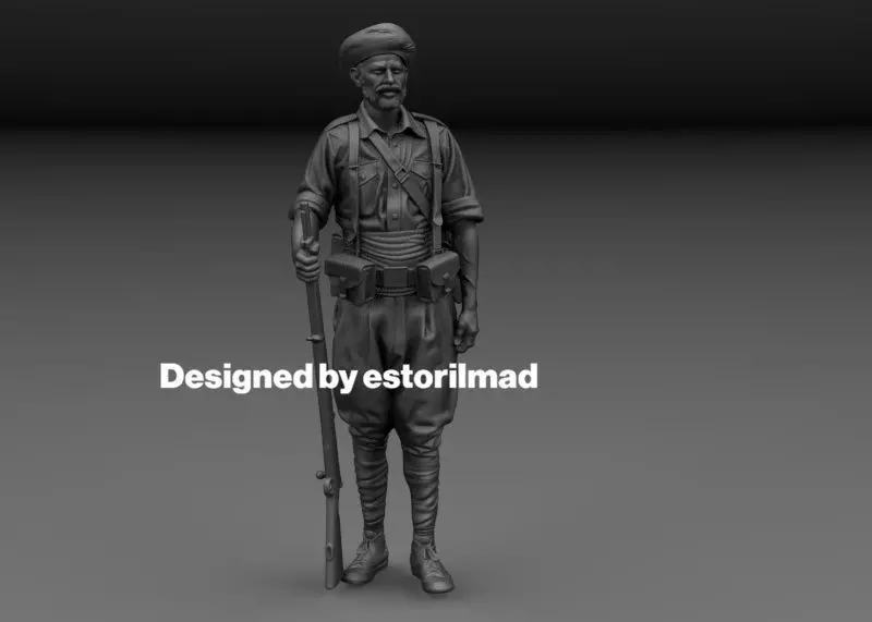 REGULAR NATIONAL SOLDIER SPANISH CIVIL WAR v2 3D print model