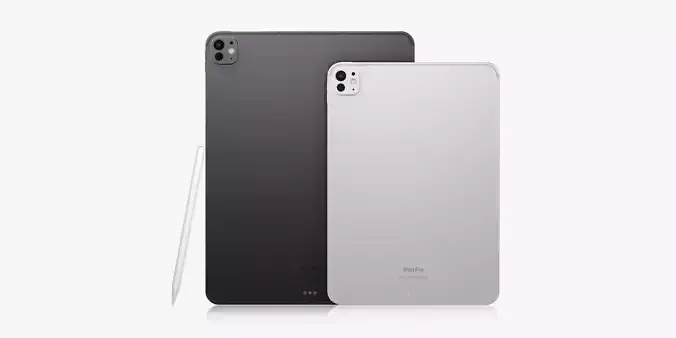 Apple iPad Pro M4 11 and 13-inch No logos 3D model