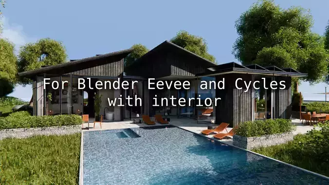 2026 Modern Modular House 10 for Blender Eevee and Cycles 3D model