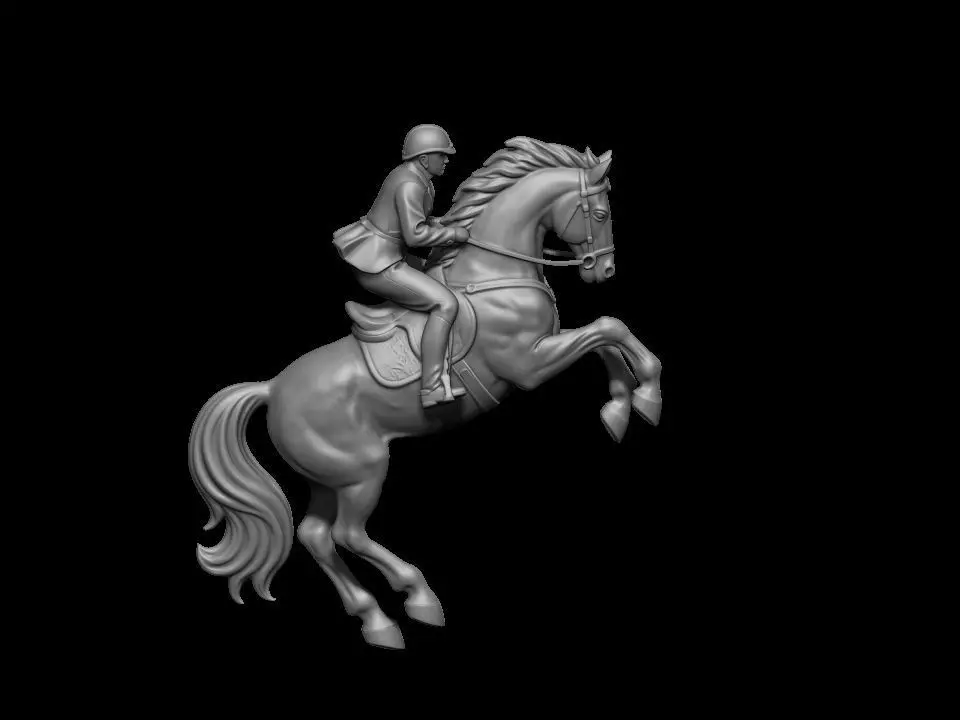 Horse rider 3D print model