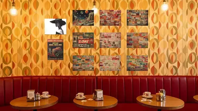 Collection of paintings Low-poly 3D model 5