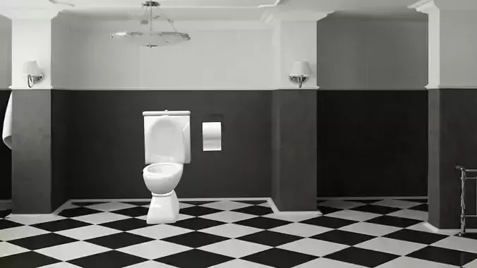 Toilet Low-poly 3D model