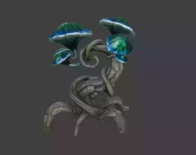 Bioluminescent Mushroom Ent Guardian