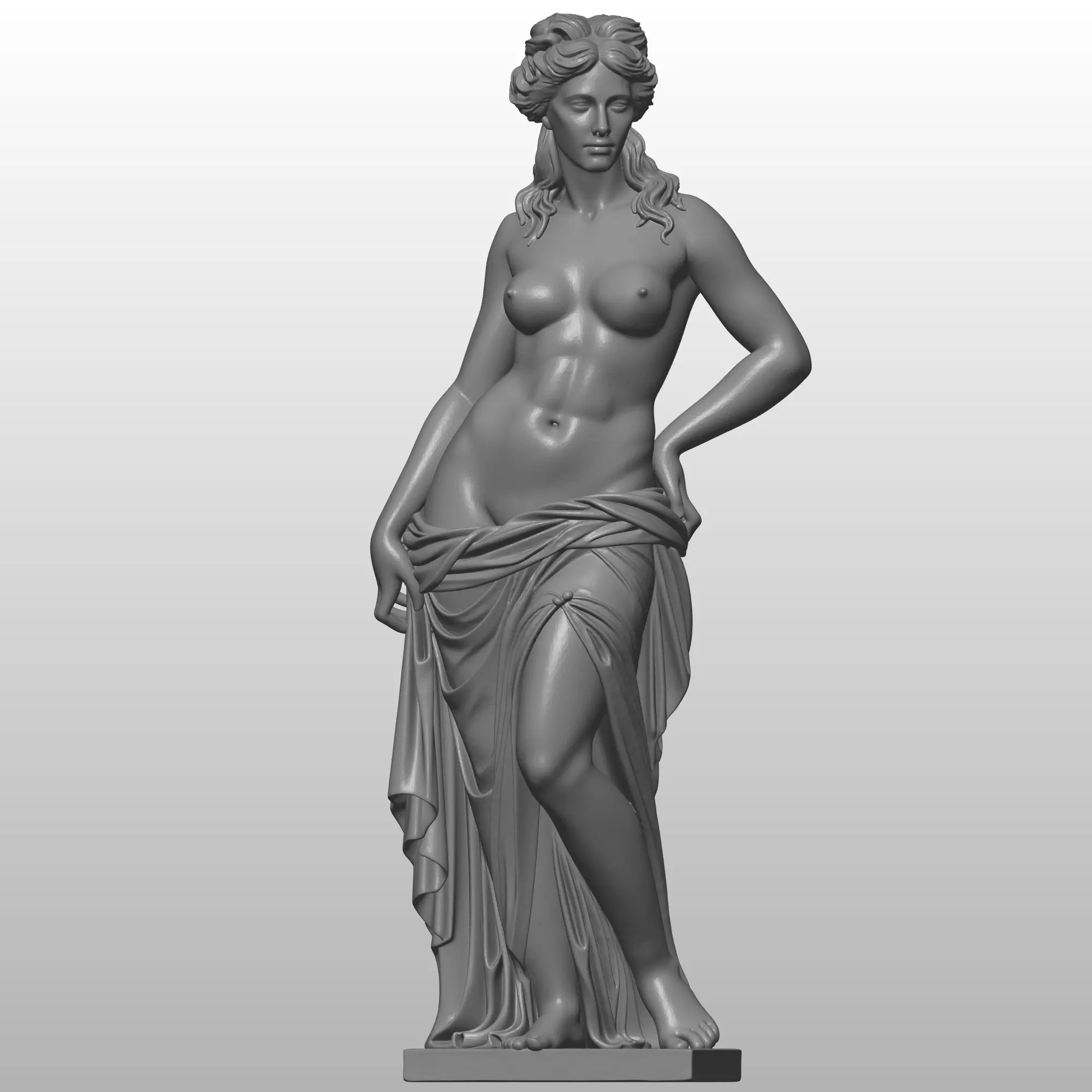 Venus de Milo Inspired Female Statue STL for 3D Printing 3D print model