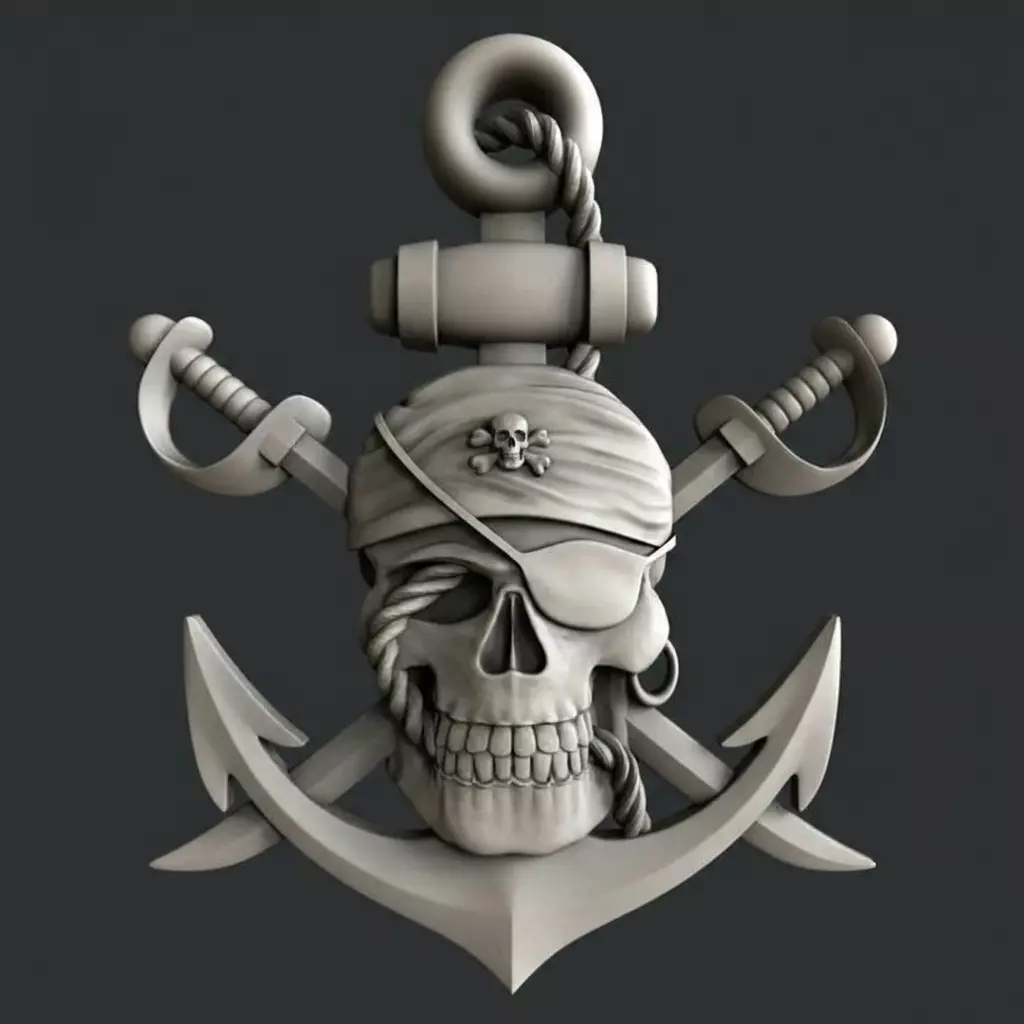 Pendant Skull Pendant Sword pandant Anchor Pendant Hiphop 3D print model