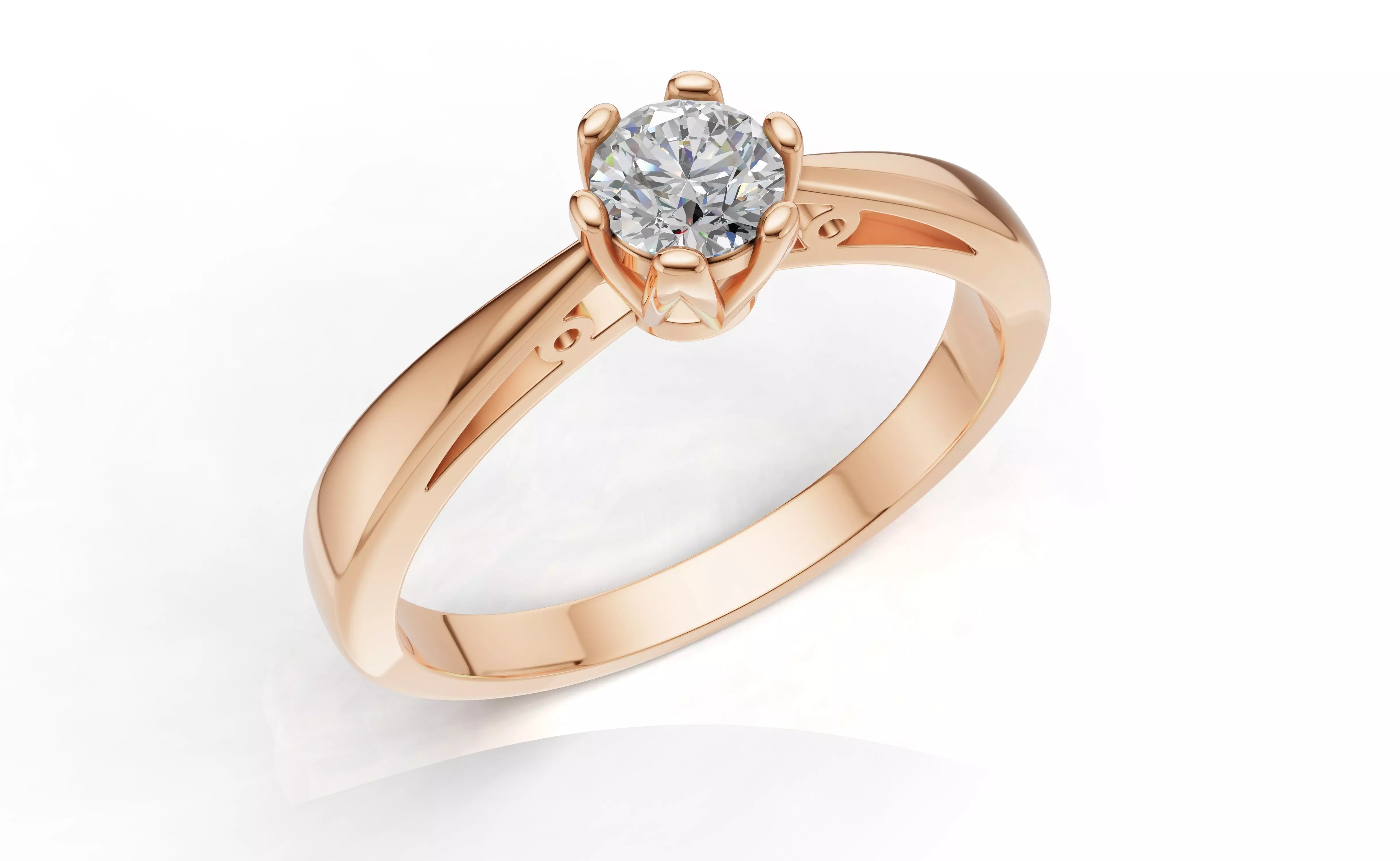 AV 750 Diamond Ladies Solitaire Bridal Engagement Promise Ring 3D print model