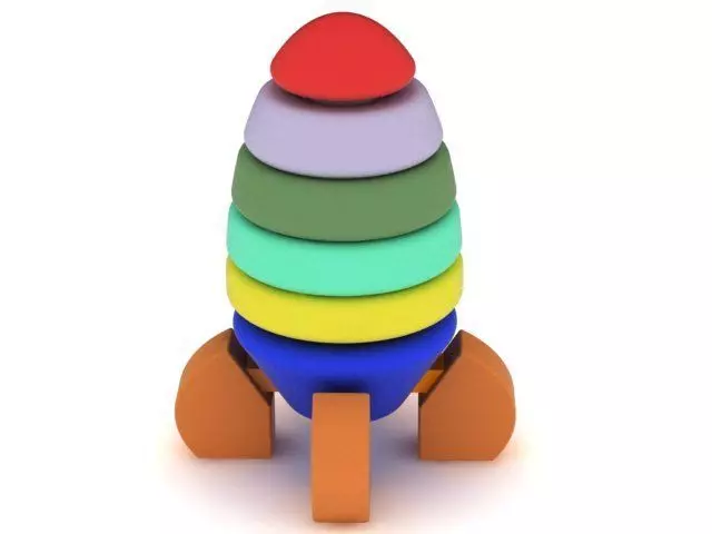 3D Printable Stacking Rocket Toy Model 3D print model