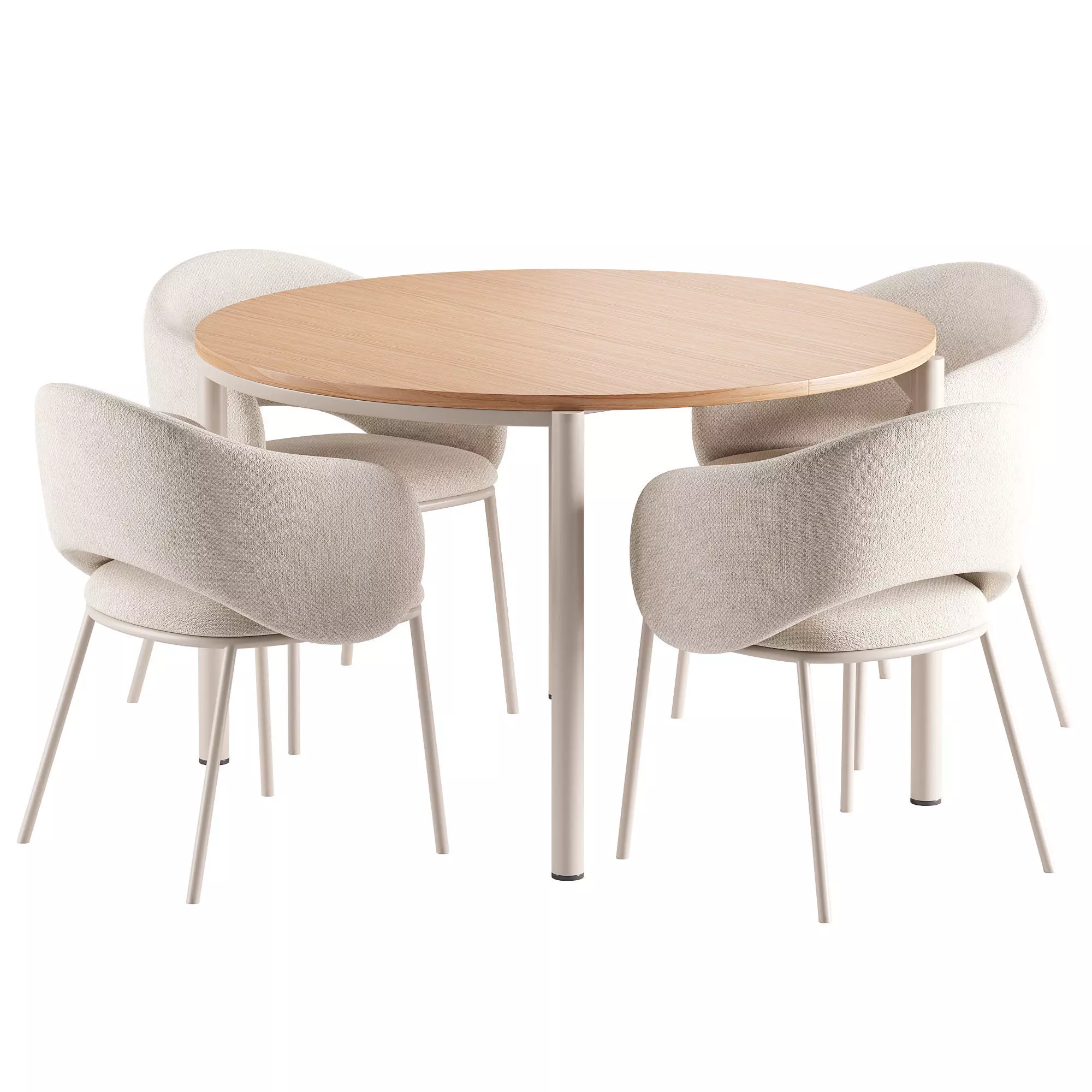 Maina Chair and Montuiri Round Table 3D model