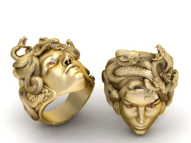Golden Medusa Head Mythi 3D print model