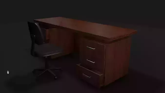 Office Table and Chair 3D model | CGTrader