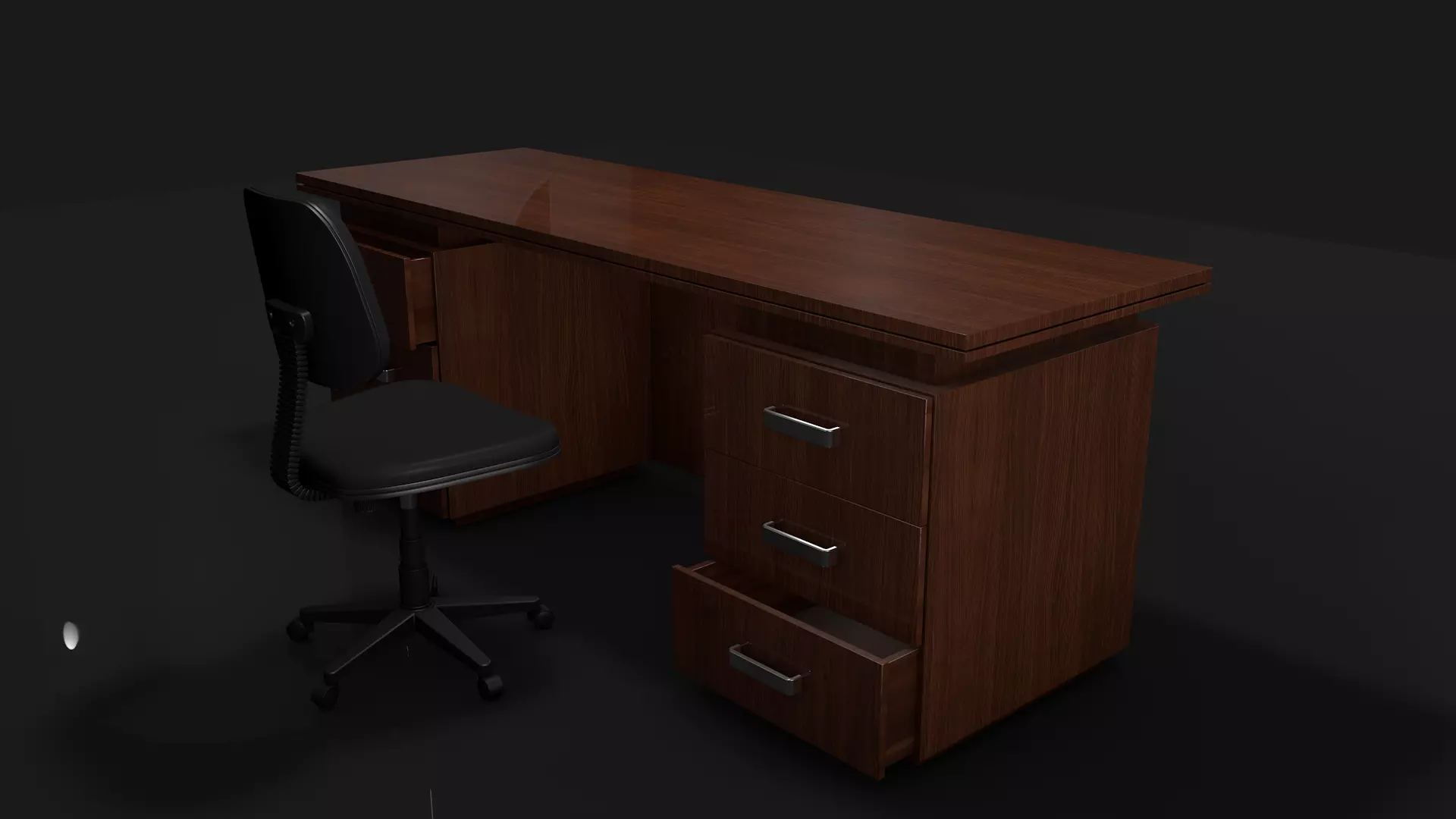 Office Table and Chair 3D model