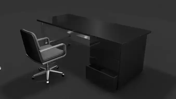 Office table 3D model | CGTrader