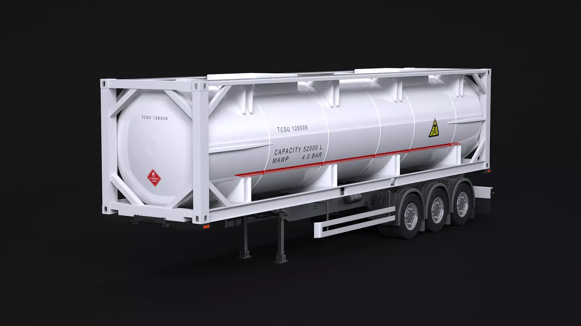 ISO Tanker Trailer 3D model