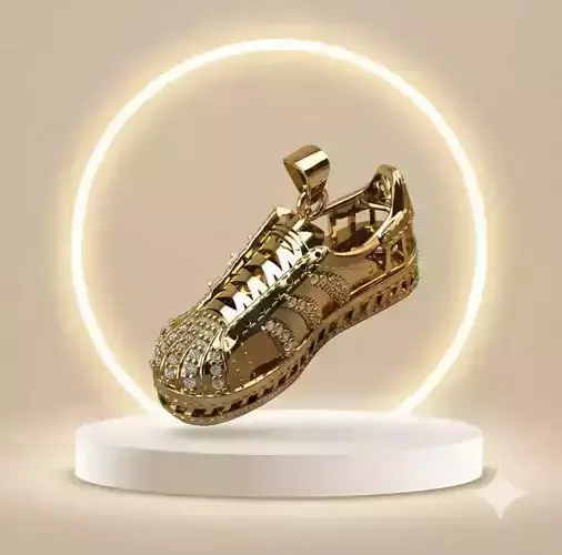 Sneaker Pendant  Luxury Footwear Inspired Jewelry 3D Model