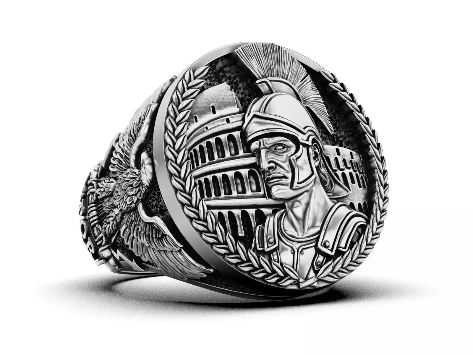 Ancient Rome Signet Ring with Imperial Eagle 3D print model