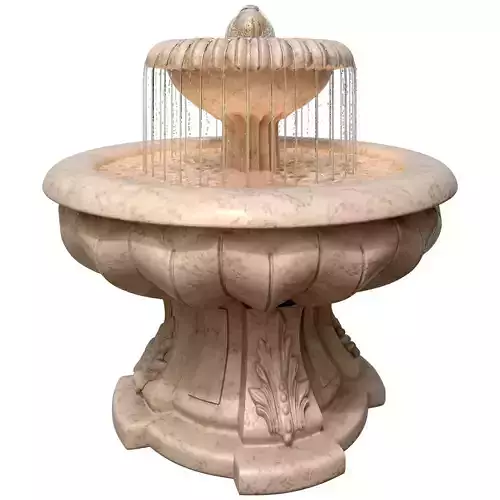 Classic Garden Fountain 03 3D model