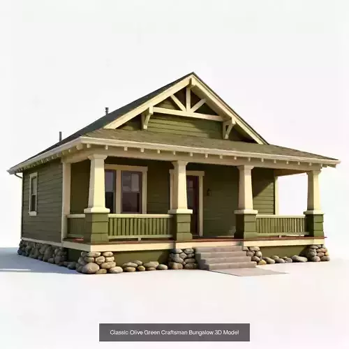 American Craftsman And Suburban Neighborhood Collection 3D Model Pack 2