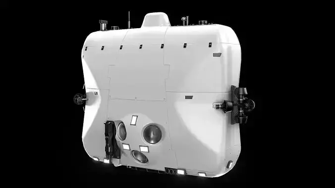 Deep Sea Submarine Low-poly 3D model