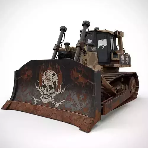 Haunted Gothic Bulldozer 3D Model