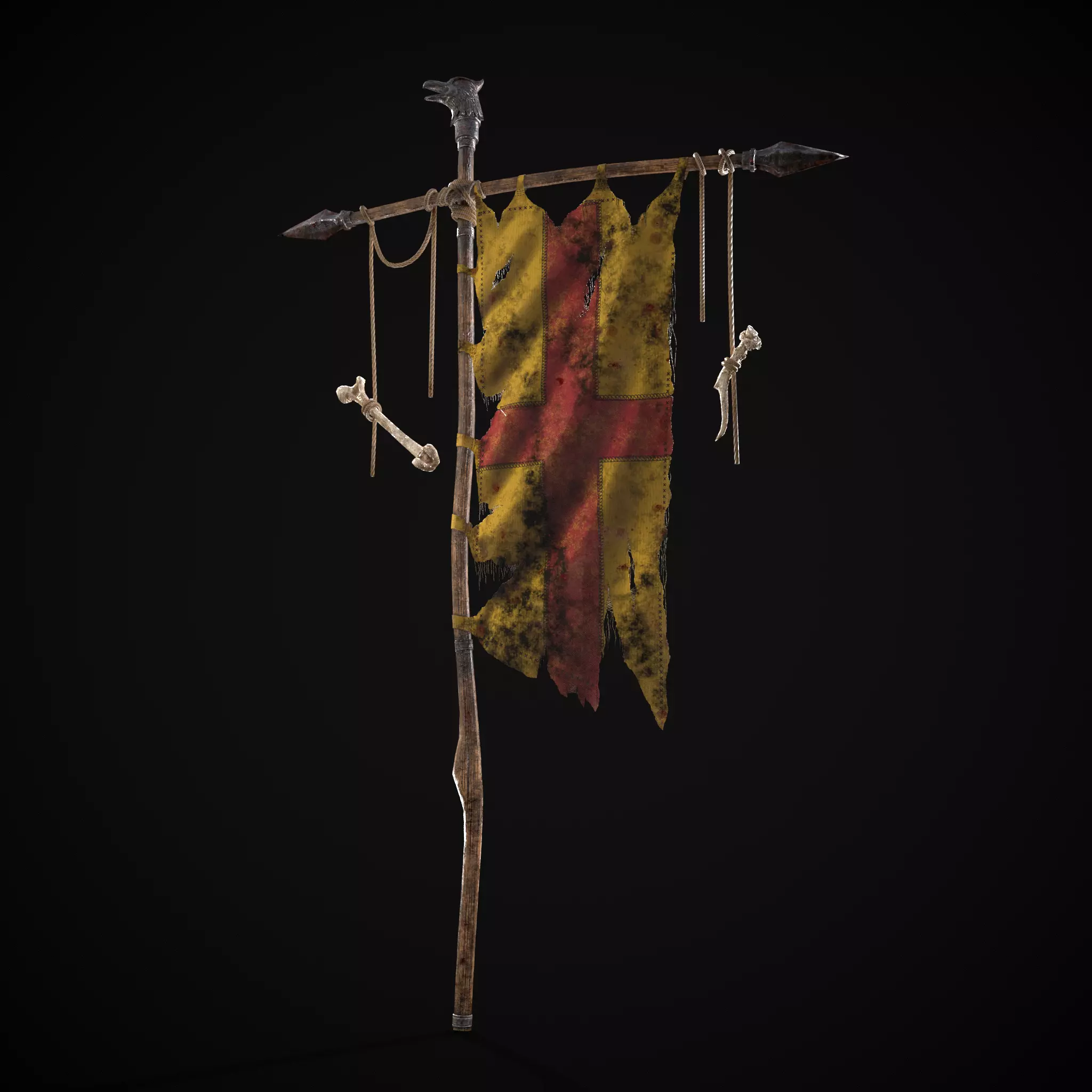 Celtic YR War Banner Low-poly 3D model