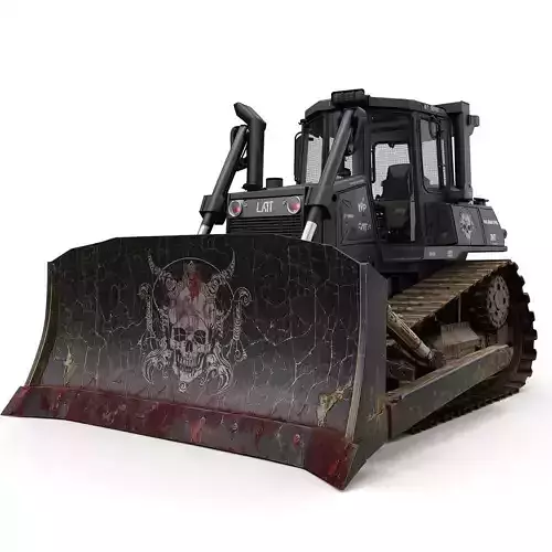 Haunted Industrial Bulldozer 3D Model