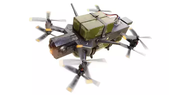 Kamikaze Drone Low-poly 3D model