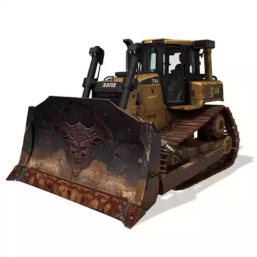 Haunted Industrial Bulldozer 3D Model