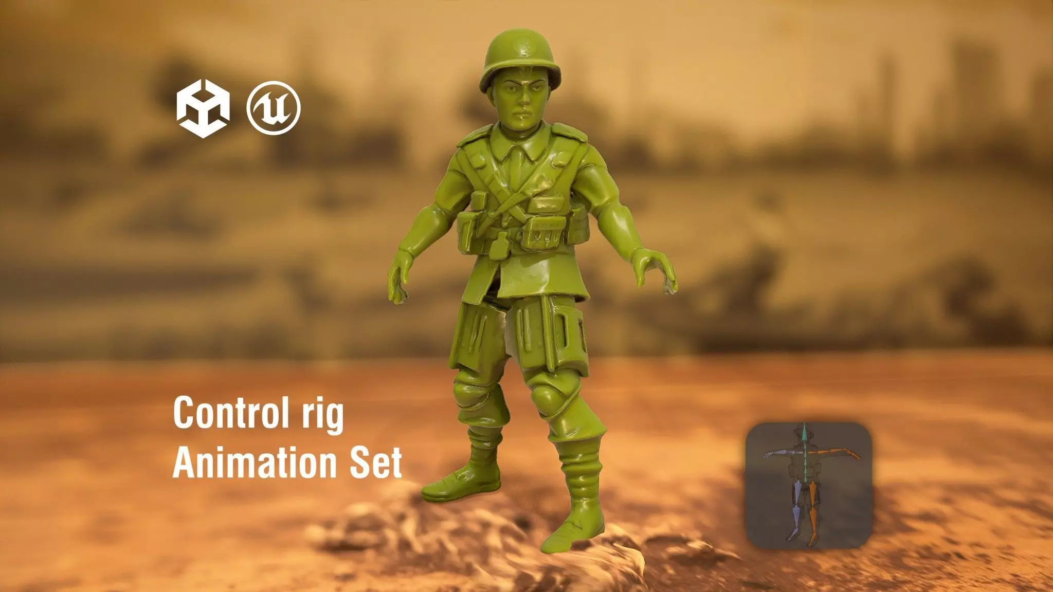 Classic Toy Soldier model pack Low-poly 3D model
