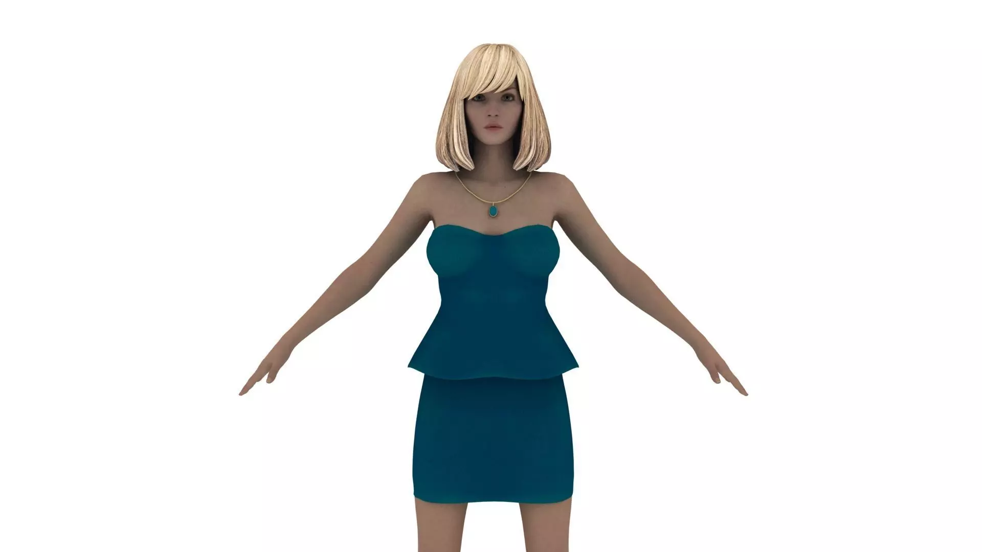 Realistic girl model 3D model