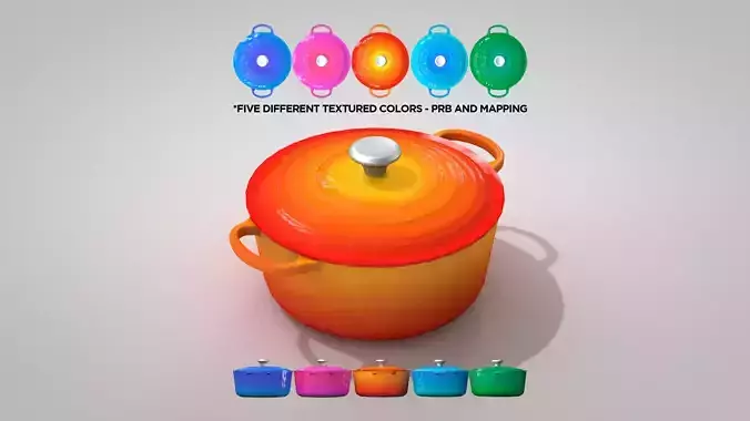 Cooking Red Orange 8 4L 3D model