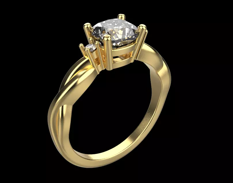 Twisted Ring 3D print model
