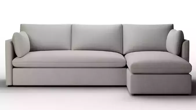 Shelter Right Piece Chaise Sectional Camel Performance Sofa