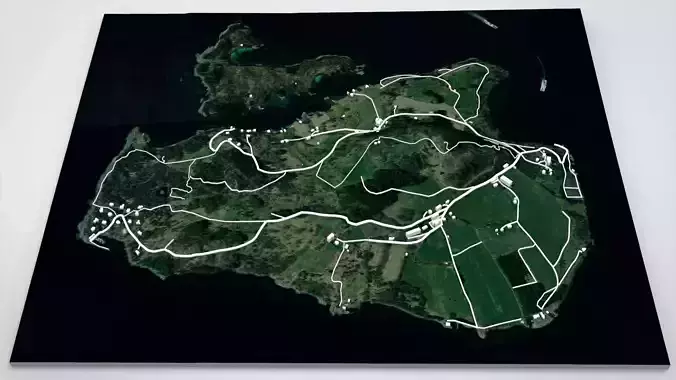 Island Nord Hidle Norway 3D model