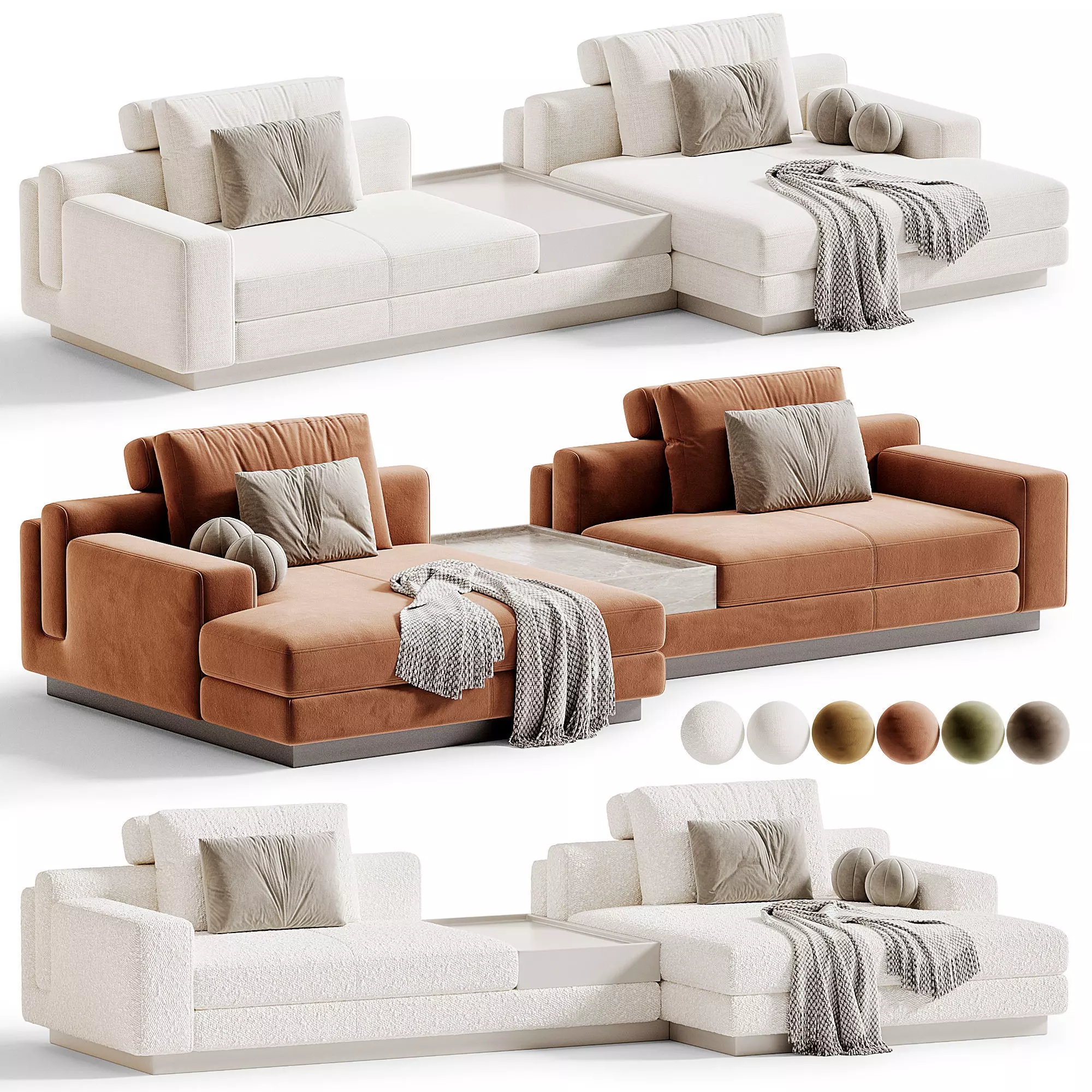 Meta Modular Corner Sofa by Luzaro 3D model