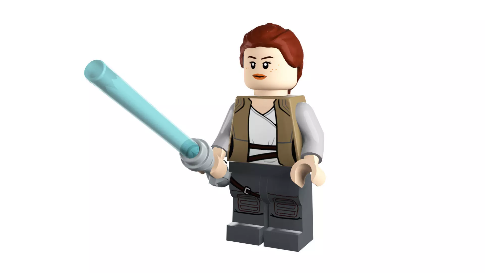 3D print minifigure - Rey --- Standard 3D print model