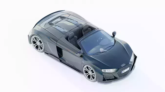 Audi R8 V10 Spyder HighQuality 3D Car Model Low-poly 3D model