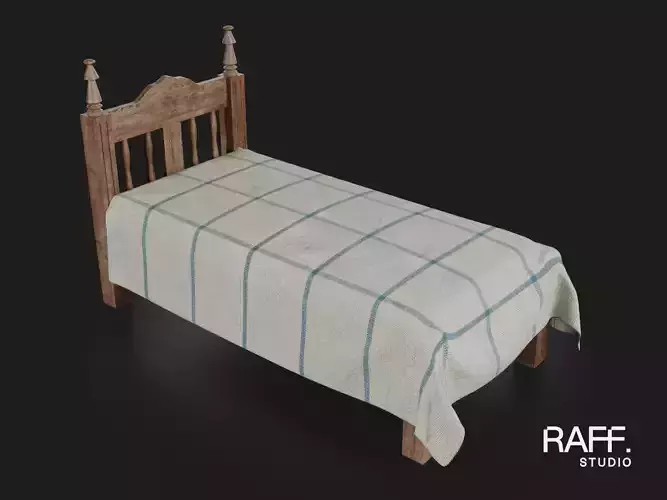 Rustic Single Bed - Country Wooden Bed