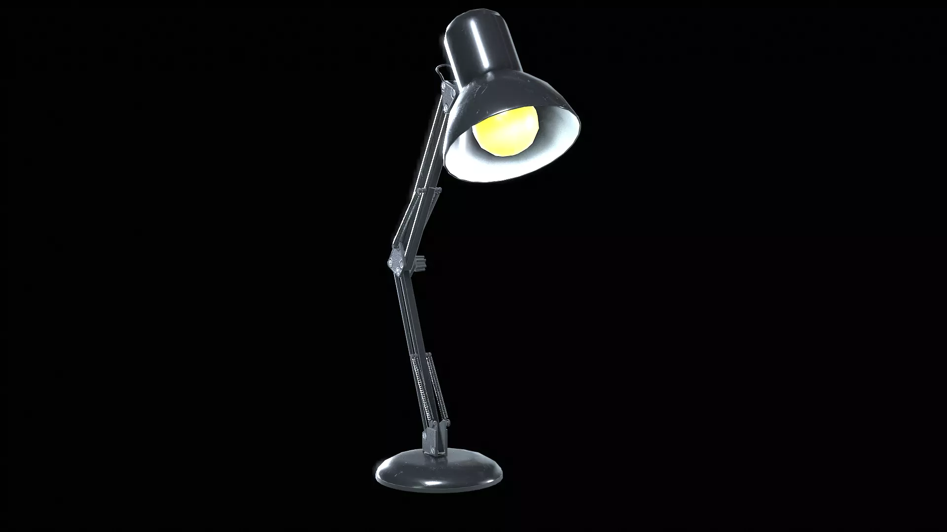 Adjustable Industrial Desk Lamp Low-poly 3D model