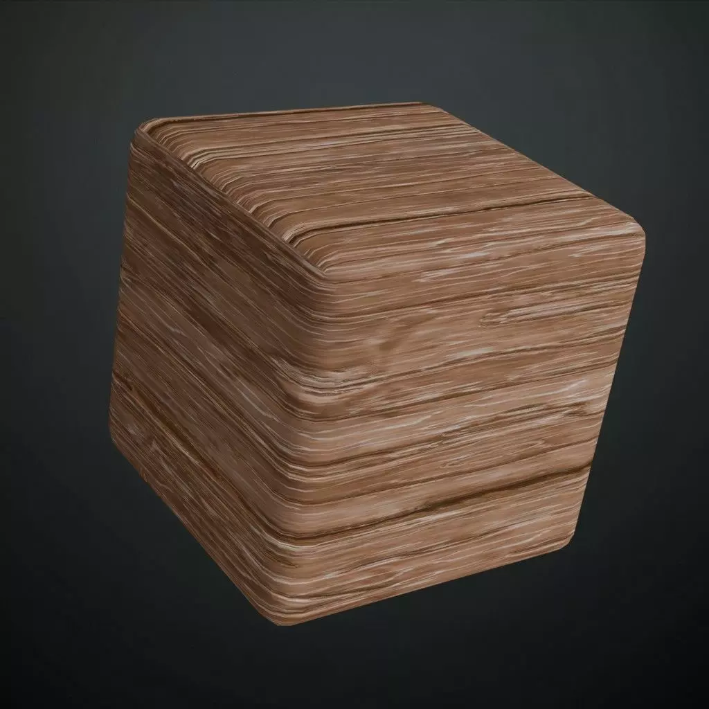 Polished Dark Walnut Wood Grain PBR Texture