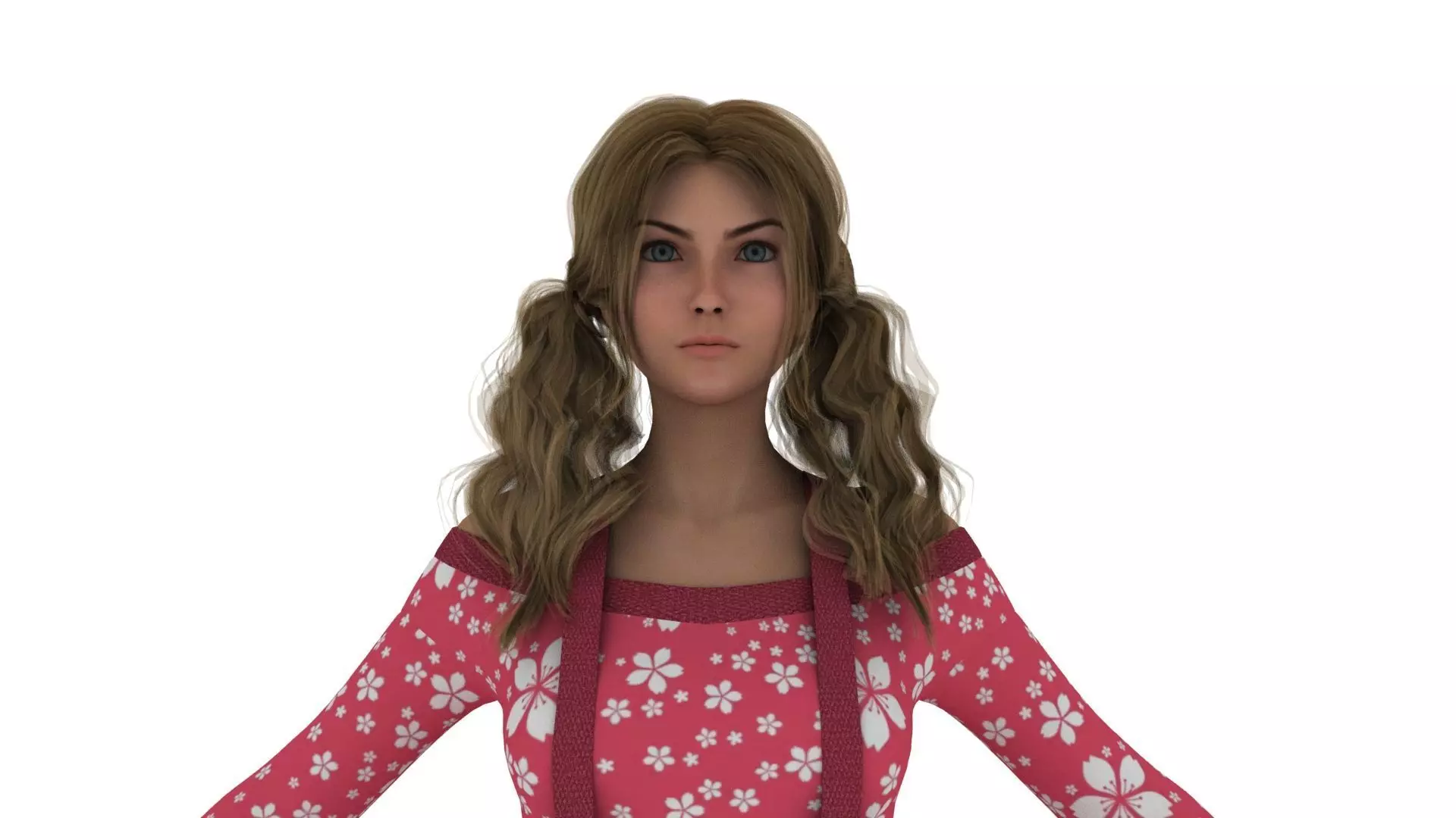 Realistic girl woman model 3D model