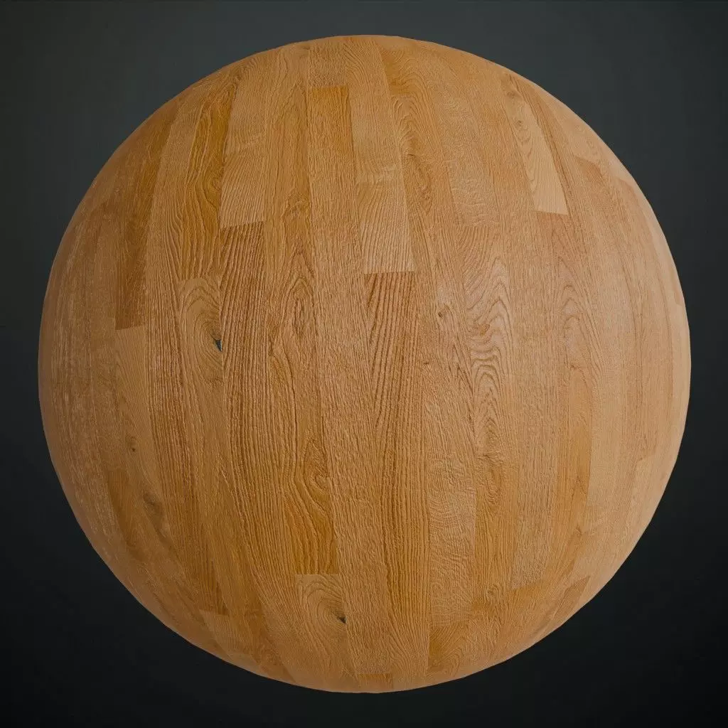 Natural Vertical-Plank Oak Parquet PBR Texture