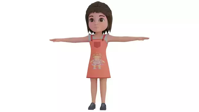 April Girl Cartoon Character