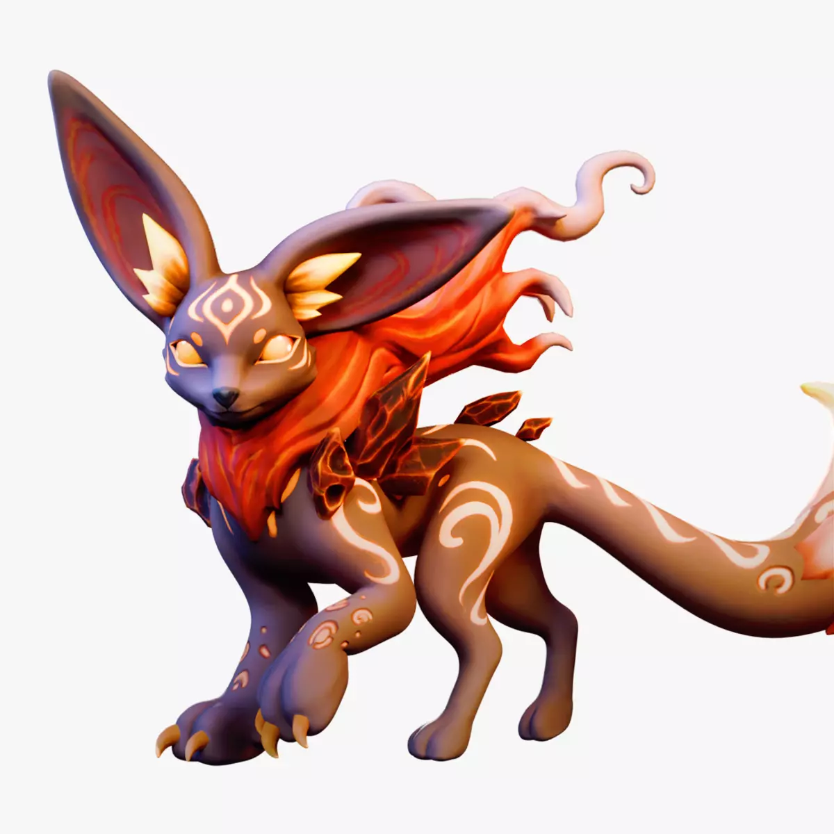 Fire Elemental Beast Rigged Low-poly 3D model