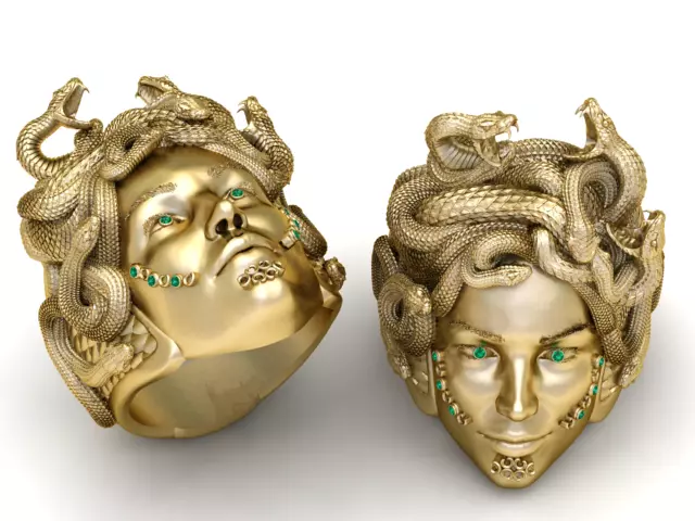 Golden MedusaSerpent Queen Sculpt 3D print model
