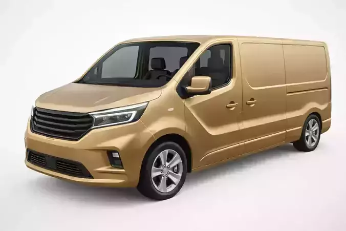 Generic Delivery Van 3D Model Neutral Fleet Transport Vehicle 02