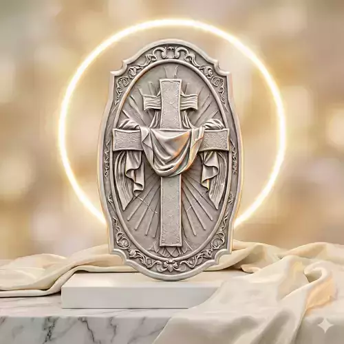 Sacred Cross Relief 3D Model