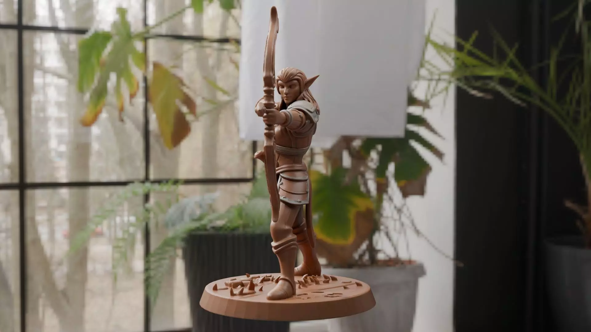 Elf Archer Miniature - 28mm Printable 3D model