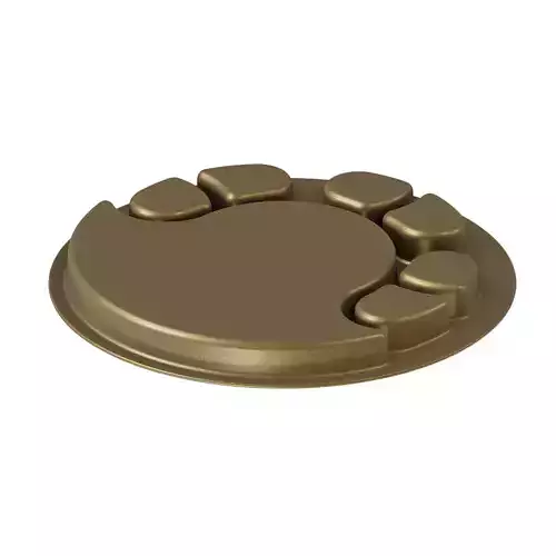 Brass Premium Partition Plate 3D model 4