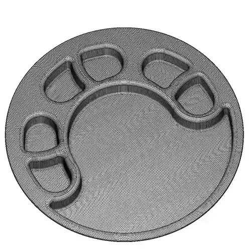 Brass Premium Partition Plate 3D model 5